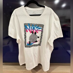 Nike White T-Shirt with Vibrant Graphic